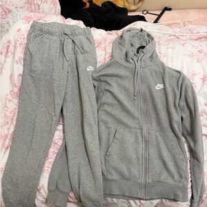 Nike Gray Hoodie and Jogger Set